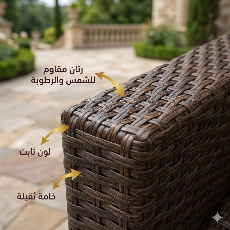 ألوان كنب رتان